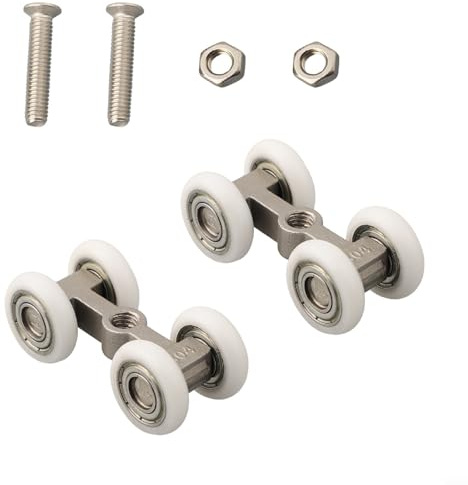 SPORTARC Lot de 2 roulettes suspendues en acier inoxydable pour porte coulissante et salle de bain