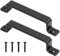HAOCHEN Maniglie per porte in ghisa robuste dal design vintage, set da 2, nero, ideali per esterni, garage, armadi e interni (160X220MM)