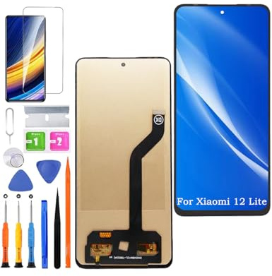 HLYGZX Pantalla para Xiaomi 12 Lite 2203129G TFT Sin Huellas Digitales | con Kit de reparación,TFT LCD,pantalla HD,pantalla de reemplazo
