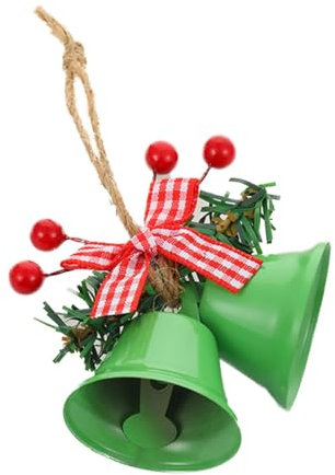 Vintage Glocken zum Basteln, Weihnachtsglocken, Ornamente, M-ini Hängeglocken mit Schleife und Roten Beeren für Weihnachtsbaum, D-IY, Basteln, Urlaub, Party, Dekoration, Zubehör