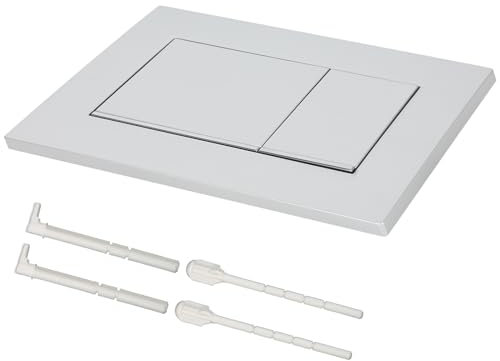 Betätigungsplatte Drückerplatte, Drückerplatte Kompatibel mit Geberit Sigma 30, Betätigungsplatte für WC Spülkasten Ersatzteile (Silber matt)