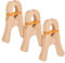 Toyvian 3pcs Game Wooden Clamps Peg Pin Cloth Pins for Chart Large Wood Clips Wooden Clothes Pin Fort Building Pin Tent Clips for Clothes Clips Large Clothes Pins Beige