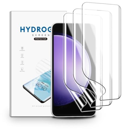 nvskvd 3 Piezas Película de Hidrogel para Samsung Galaxy S23 FE | Protectores de Pantalla TPU de alta definición, Lámina Flexible de Resistente a arañazos, Tacto de alta sensibilidad