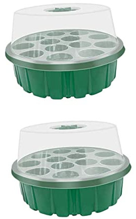 Yardwe 2stücke Garten Pflanzkasten Aus Hochwertigem Transparenter Deckel Für Wärme Und Licht Gewächshaus Starter Tray Praktisch Und Langlebig Für Gemüse Und Blumen