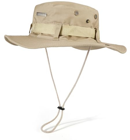 TAGVO Cappello da Sole da Uomo Donne, Cappello da Pesca Safari Giungla Protezione UV UPF 50+, Cappelli Classici da Combattimento in Stile Militare per l'escursionismo, Il Campeggio e Il Giardinaggio