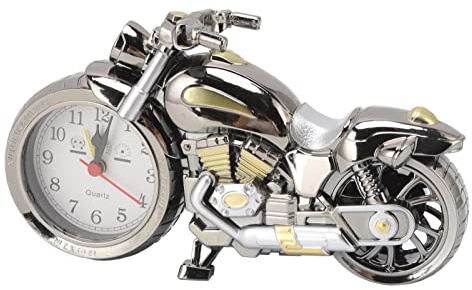 Yctze Motorrad Wecker für - Vintage -Design mit Sound & TimeKee in K D. (168A Dunkelgold, zweifarbig)