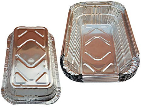 Paquete de 10 bandejas de goteo de aluminio para barbacoa, 700 ml, bandejas de grasa desechables para parrillas de gas Weber Spirit Q