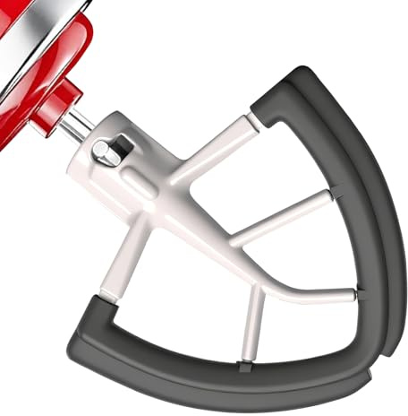 Flex Edge Beater for KitchenAid 4.5/5 Qt Tilt-Head Mixer – Flexible Silicone Edge kitchen aid paddle attachments, Auto-Scrape Bowl Scraper, For Kitchen Aid Accessories and Attachments (Gray)