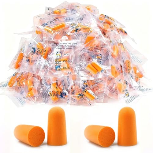 Frutilexia 100 Paia Tappi Orecchie Dormire, Tappi per le Orecchie in Schiuma Ultra Morbida, Tappi per Cancellazione Del Rumore, Riutilizzabili, Earplugs, per Dormire, Studio, Lavoro e Russare