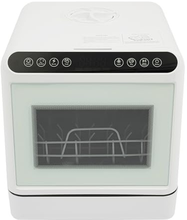 Tischgeschirrspüler, Tragbarer Kompaktgeschirrspüler, Mini Geschirrspüler mit & ohne Wasseranschluss, Tischspülmaschine Max.Plattengröße 22cm, für 4-6 Personen