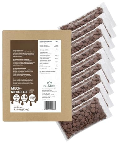 Cremige Milchschokolade Fondue-Drops - schnell schmelzend für Dessert, Kuchen & Schokoladenbrunnen - 720 g (9×80 g)