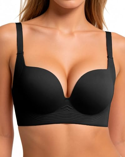 Jelly Bra Push Up Wireless Demi Half Cup Comfort Padded Balconette