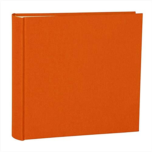 Semikolon 351056 Foto-Album Classic XLarge - 32 x 31 cm, 130 Seiten cremefarben, für 260 Fotos - orange orange