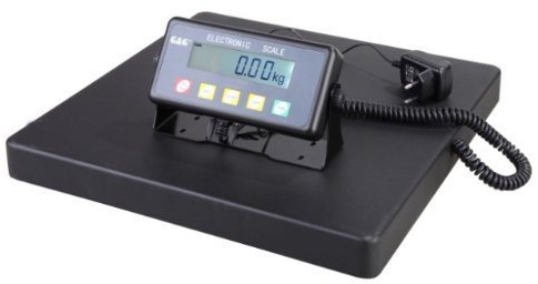 G&G PSB Paketwaage Plattformwaage, robuste 40 × 40 cm Wiegefläche aus Aluminumguss/Batteriebetrieb möglich (300kgx100g//20kgx50g)