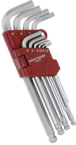 KRAFTWERK TOOLS - KRAFTWERK 3602-10-pcs. Set de clés mâles longues hex. boule