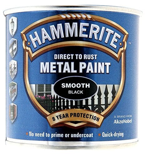 Hammerite Smooth Black Metal Paint 250ml