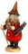Drechselwerkstatt Uhlig Räuchermännchen Wurzelzwerg rot - 19 cm - Original Erzgebirge Räuchermann