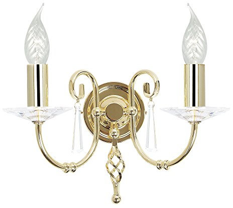 Elstead Lighting Wandfackel 2-flammig Ägäis Farbe: Messing poliert