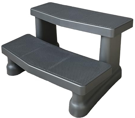 Happy Hot Tubs GREY Hot Tub Plastic Handi Steps FOR ROUND & SQ SPAS