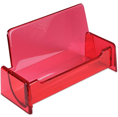 Support pour cartes de visite pour écran Desk (quantité : 1 pièce carré) (Rose vif)