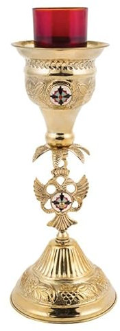 IconsGr Griechisch-christlich-orthodoxe Bronze Tischlampe – 9435b