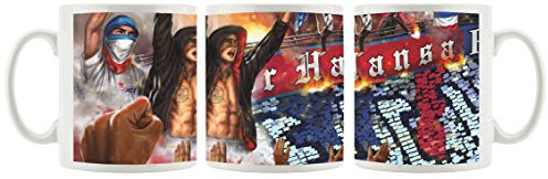 Ultras Rostock Collage als Bedruckte Kaffeetasse/Teetasse aus Keramik, 300ml, weiß