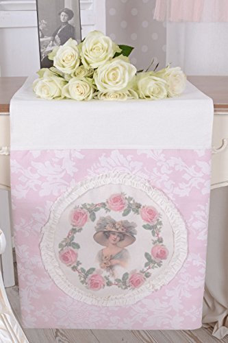 Tischdecke Jugendstil Tischläufer Rosen Frauenkopf Mitteldecke Shabby Palazzo Exclusiv
