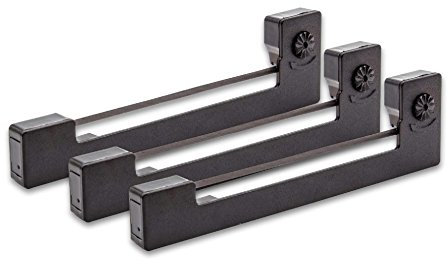 vhbw 3x Farbband Schriftband kompatibel mit Epson MX 160 Nadeldrucker, Bondrucker - Schwarz