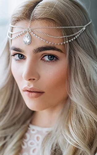 Deniferymakeup Haarschmuck, modische Kette fürs Haar, Schmuck für Geburtstag, Hochzeit, Ball und andere festliche Anlässe.
