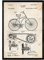 Nacnic Fahrrad Patent Poster. Poster mit Erfindungen und alten Werkzeugen. A3 ohne Rahmen.