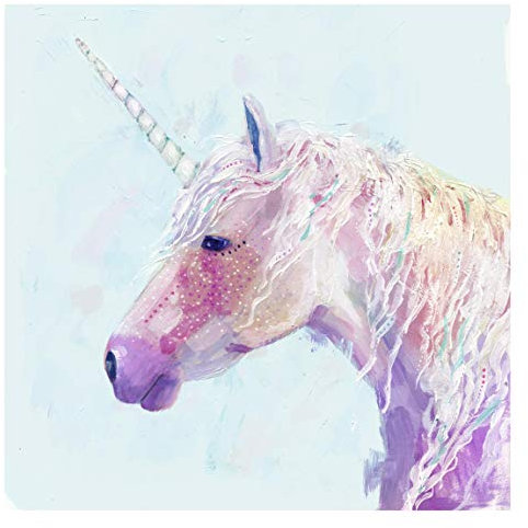 Tapete selbstklebend - Mystisches Einhorn II - Fototapete Quadrat 192x192 cm