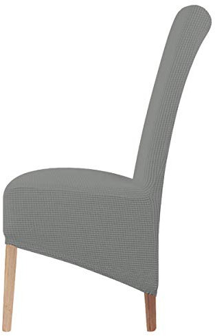 LANSHENG Stretch XL Stuhlhussen für Esszimmerstühle 2/4/6 Pcs Stuhl Schutzbezug, elastische Stuhl Protector Sitzbezüge für Esszimmer Hochzeitsbankett Party Dekoration (Hellgrau,6 pcs)