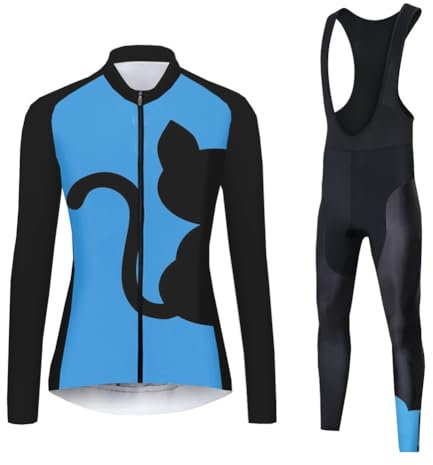 UGLY FROG Invierno Thermo Fleece Ciclismo Ropa Maillot Mujer Jersey+Pantalones Largos Culote de Ciclismo Conjunto Entretiempo para Deportes al Aire Lib