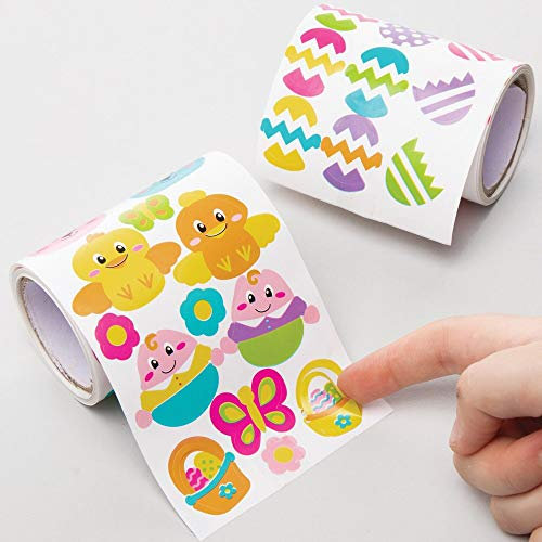 Baker Ross Osteraufkleber-Rollen, 600 Stück, Ostern-Bastelbedarf (AT502)