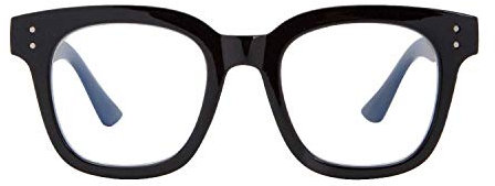 Madison Avenue Blue Light Blocking Glasses Oversized Fashion Blue Light Glasses for Women Anti Eyestrain & UV Protection Computer Eyeglasses (Black)