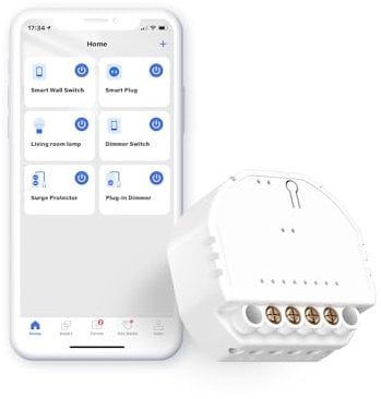 WiFi Relais WLAN schalter, meross Relais Modul, für smart home DIY Auf-/Unterputz, arbeiten mit Alexa und Google, 2,4-GHz, 1 pcs