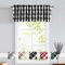 Treatmentex Vorhänge, kariert, für Wohnzimmer, Küche, kariert, Fenstervolant für Waschküche, 132,1 x 38,1 cm, Schwarz / Weiß