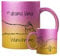 ORWONet personalisierte Glitzertasse mit Namen | 330 ml Glitzer-Keramik-Tasse mit Spruch & Wunschnamen | Made in Germany | hochwertige Keramik (Pink-Gold, No Drama Lama)