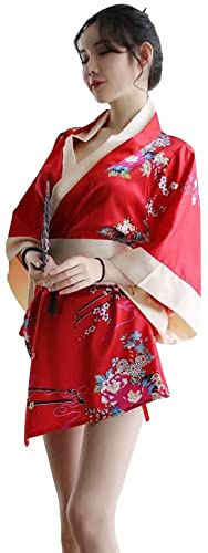 HNYBD Kimono japonais sexy traditionnel pour femme - Lingerie Yukata - Pyjama pour femme