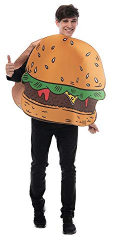 EraSpooky Disfraz De Hamburguesa Para Adultos Traje Divertido De Comida Para Fiesta Ropa de Halloween