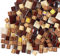 500 g unregelmäßige Kristall-Mosaikfliesen, kleine Partikelfarbe, Aufkleber, Kristallglas Fliesen, Kristallhandwerk für DIY handgefertigte dekorative Materialien (Kaffeebraun-Serie)