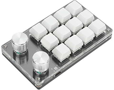 Ejoyous 12 Tasten Tastatur Einhand Mechanische Gaming Tastatur, Multifunktionale Shortcut Programmierbare Makro Tastatur mit Einstellbarer für Vista Macos