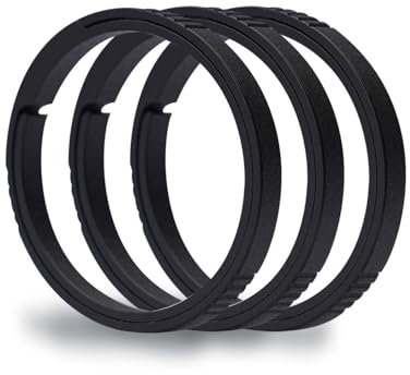 TIKIDESIGN Titan Schlüsselringe,30mm Schlüsselring mit Seitlich Drückender Design,Titan Flachen Schlüsselanhänger Ringe,Titan Spaltringe für Auto Haus Schlüssel Zubehör (3L schwarz)