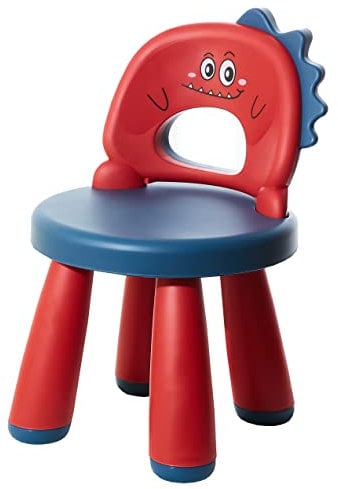 Chaise De Bureau Enfant En Plastique - Tabouret enfant - Fauteuil Enfant Et Bébé Ergonomique Confortable Légère Robuste - Adapté De 2 À 6 Ans - Facile À Nettoyer - Design Dinosaure - Petite Chaise