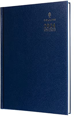 Collins Debden Collins Standard-Terminplaner 2024, A4, Tagesansicht, Business-Terminplaner und Organizer, Januar bis Dezember 2024, täglich, Blau, A4
