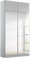 Rauch Möbel Alabama Drehtürenschrank Schrank Kleiderschrank Grau mit Spiegel, 2-türig, Inklusive Zubehörpaket Basic, 1 Kleiderstange, 1 Einlegeboden, BxHxT 91x210x54 cm