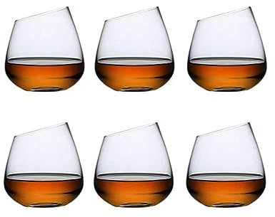 Bicchiere da Vino Rotondo Bicchiere da Whisky in Vetro Trasparente Bicchiere da Cocktail Senza Stelo 340 ml / 11,5 Once per Bar casa