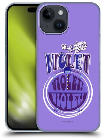 Head Case Designs Offizielle Willy Wonka and the Chocolate Factory Violet Beauregarde Grafiken Harte Rueckseiten Handyhülle Hülle Huelle kompatibel mit Apple iPhone 15
