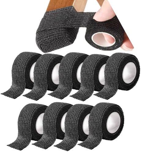 9 Rollen Stuhlbeinschoner,filzgleiter selbstklebend,Bodenschoner für Stühle, Selbstklebende Bandage für Stuhlbeine(0,98 x 197 Zoll, Schwarz)