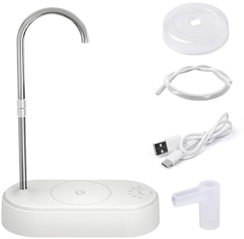 Automatischer Wasserspender, Elektrischer Desktop Wasserflaschenspender, 6-Gang USB Water Dispenser mit Blauer LED-Anzeige für Zuhause, Camping, Home, Office, Reisen